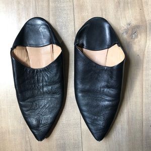 Acne Studios leather slip ons